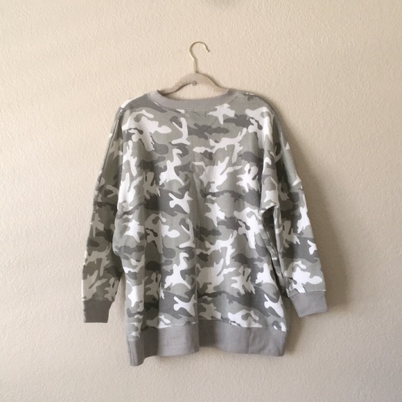Ocean Drive Crewneck Sweatshirt Oversized Camouflage Medium - Picture 12 of 13